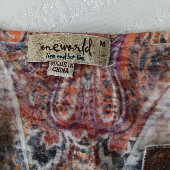 Pair of One World Cap Sleeve Fancy T's - Picture 2 of 6